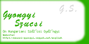 gyongyi szucsi business card